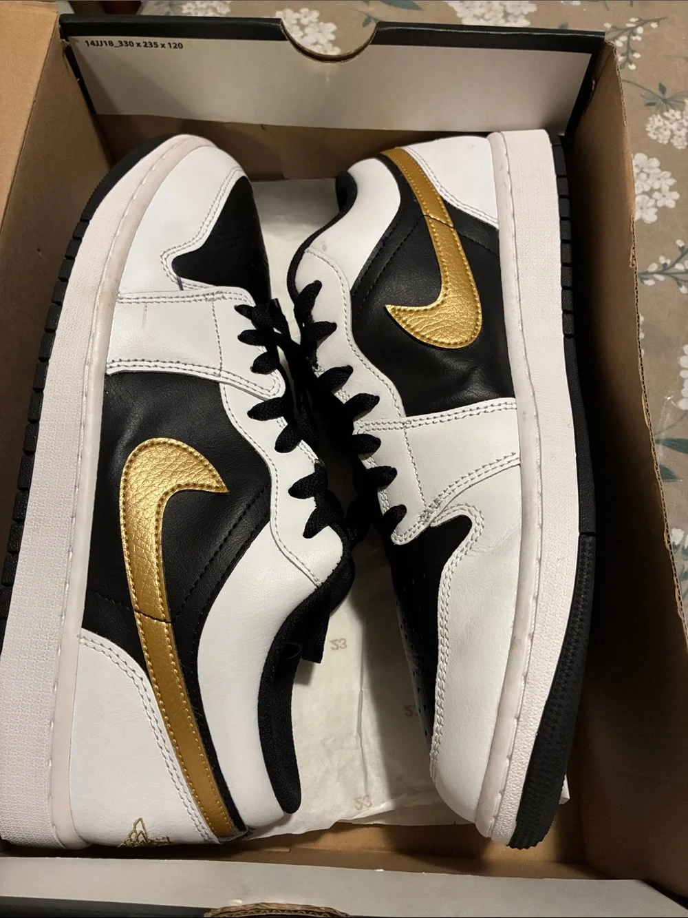 Jordan Low Top Sneakers - Black and White